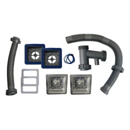 Cuba Gourmet Dupla Quadrada 78x43cm em aço inox - Construinox